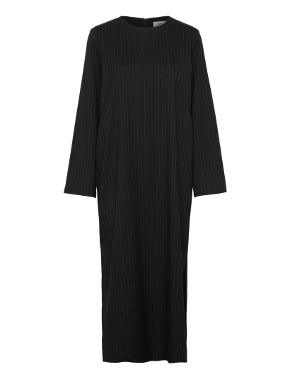 Object Objlisa Lo L/S Midi Dress Aop Div - Black - 36