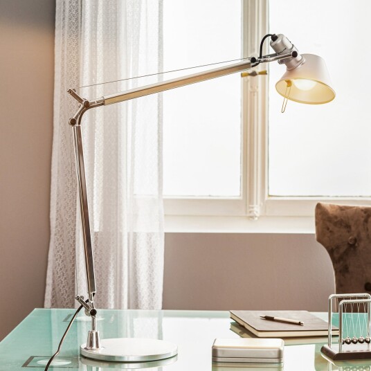 Bordlampe Artemide Tolomeo Metallisk Arbeidsrom / kontor Metall Design 129 Metallisk Bordlampe Artemide Tolomeo Metallisk Arbeidsrom / kontor Metall Design 129 Metallisk