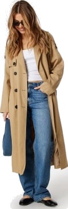 SELECTED FEMME New Bren LS Trenchcoat Cornstalk 42 SELECTED FEMME New Bren LS Trenchcoat Cornstalk 42