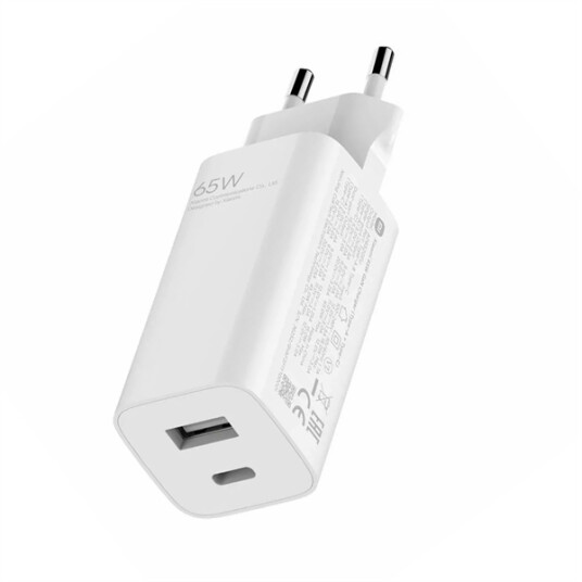 Xiaomi Mi 65W hurtiglader med USB og USB-C Xiaomi Mi 65W hurtiglader med USB og USB-C
