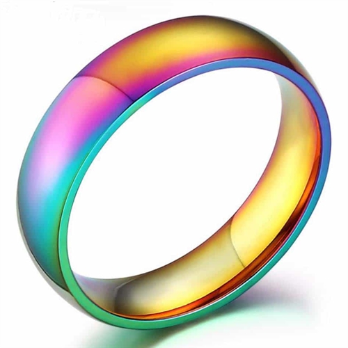 LGBT ring fantastisk fargespill i stål LGBT ring fantastisk fargespill i stål