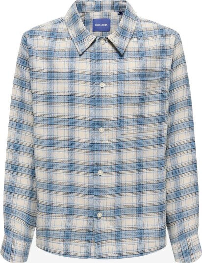ONLY & SONS Osjhale Flannel Check Shirt Rlx BLUEFIN 176 ONLY & SONS Osjhale Flannel Check Shirt Rlx BLUEFIN 176
