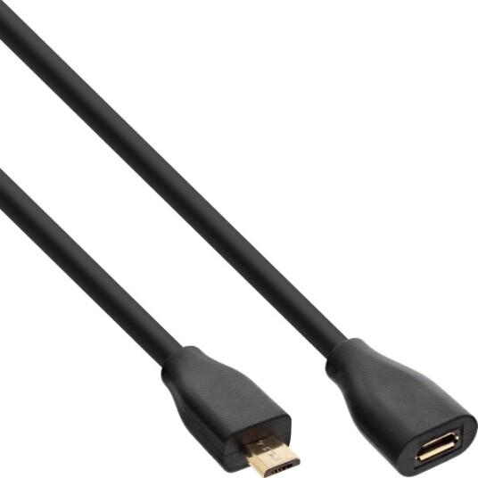 Inline 32730P 3 M Micro Usb B Micro Usb B Usb 2.0 Hankjønn/Hunkjønn Svart
