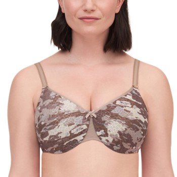 Chantelle BH C Magnifique Underwirod Bra Brun m?nstret F 75 Dame Chantelle BH C Magnifique Underwirod Bra Brun m?nstret F 75 Dame