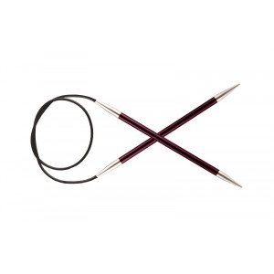 KnitPro Zing Rundpinde Messing 120cm 12,00mm / 47.2in US17 Purple Velv