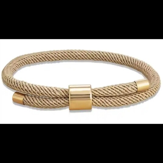 Urban Rope Herrearmbånd i bomull med forgylt stål Urban Rope Herrearmbånd i bomull med forgylt stål