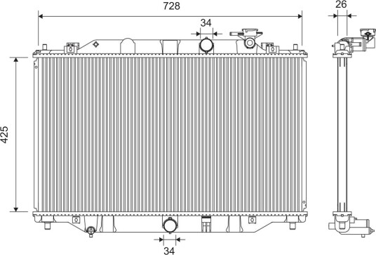VALEO 701393 Radiator motorkjøling