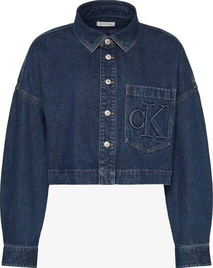 Calvin Klein Jeans Branded Crop Ls Shirt Autumn Dus AUTUMN DUSK M