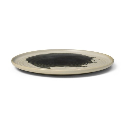 ferm LIVING Omhu tallerken ⌀26,5 cm off white-charcoal