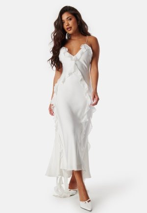 Bardot Marsella Ruffle Midi Dress 110601 Orchid Wht 38UK10 Bardot Marsella Ruffle Midi Dress 110601 Orchid Wht 38UK10
