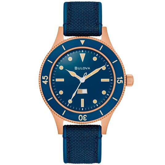 Bulova Herreklokke 98A325 MIL Ships Blå/Tekstil Ø41 mm
