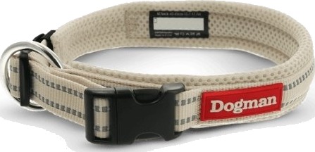 Dogman Air Mesh Polstret Halsbånd Beige M Dogman Air Mesh Polstret Halsbånd Beige M