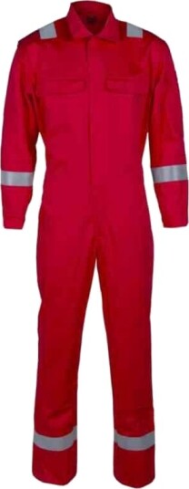 BS Kjeledress Offshore Med Glidelås Unisex, Str. 64, Rød