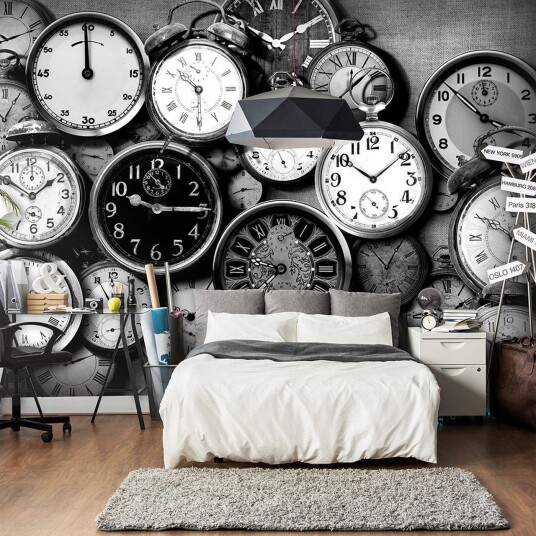 Fototapet Retro Clocks 400x280 - Finnes i flere størrelser
