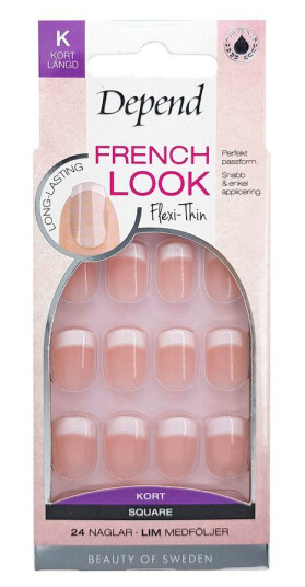 Depend French Look Rosa Short Square 24pcs Depend French Look Rosa Short Square 24pcs