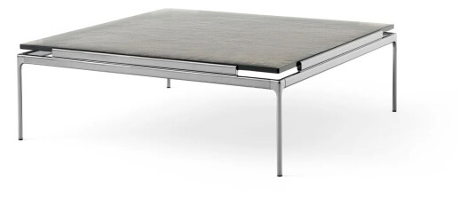 &Tradition Sett LN13 sofabord Smoked cast glass-dark chrome
