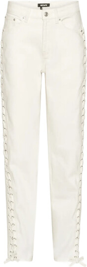 ROTATE Loose Fit Laced Jeans Cream 29 ROTATE Loose Fit Laced Jeans Cream 29