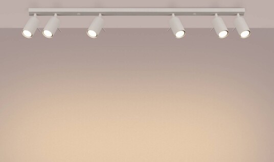 SOLLUX LIGHTING Ring downlight beige lengde 117 cm stål 6 lyskilder.