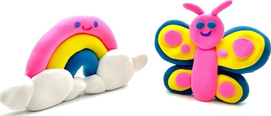 Ooly Air Dry Clay Rainbow Bffs 4 Colours Creatibles Pink One Size