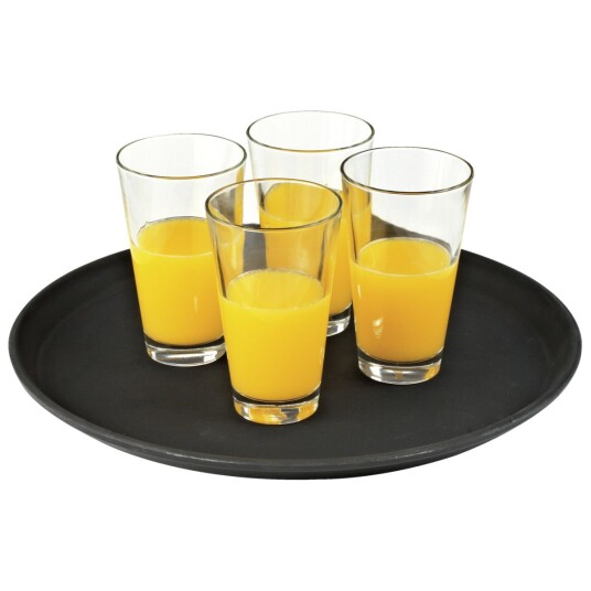 PULSIVA Brett glassfiber Platter rundt; 40 cm (Ø); Svart; Rund