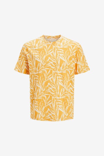 Jack & Jones Junior T skjorte Jorsplit Aop Tee SS Crew Neck Jnr Brun