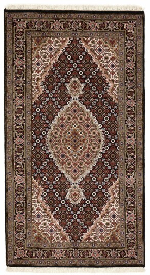 Håndknyttet. Opphav: India Tabriz Indi Teppe 92x167