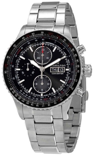Hamilton Herreklokke H76726130 Khaki Aviation Sort/Stål Ø44 mm
