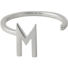Design Letters Ring Silver A-Z M Design Letters Ring Silver A-Z M