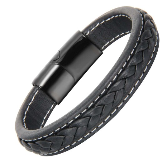 Obsidian Magnetico Elegant Lærarmbånd Obsidian Magnetico Elegant Lærarmbånd