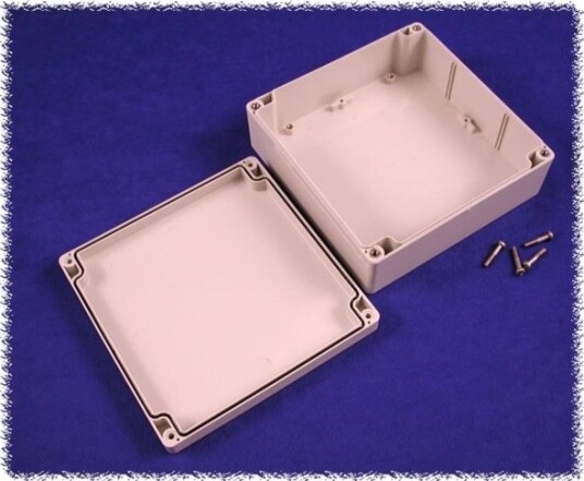 Hammond Electronics 1554R2gy Universalskap 160 X 160 X 60 Polykarbonat Grå 1 Stk