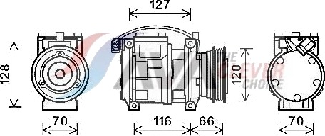 AVA COOLING SYSTEMS BWAK232 AC-kompressor