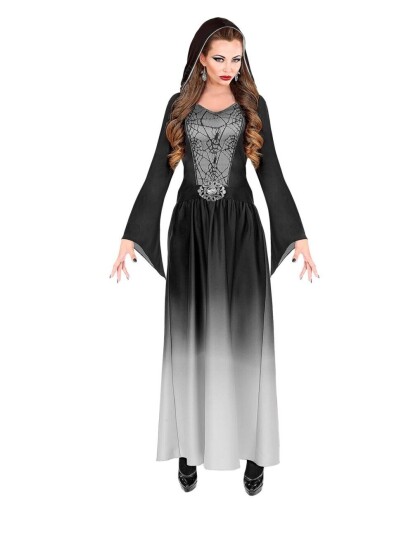 HALLOWEEN Hvit, Gotisk Vampyrkostyme For Dame HALLOWEEN Hvit, Gotisk Vampyrkostyme For Dame