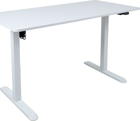 Skrivebord HOME4YOU Ergo Light med 1 motor 120x60x73-118 cm Hvit - hvit
