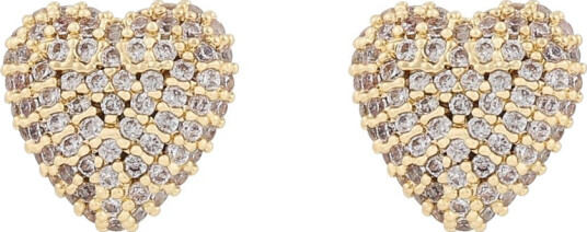 Snö Of Sweden Stina Heart Earring Gold/Clear