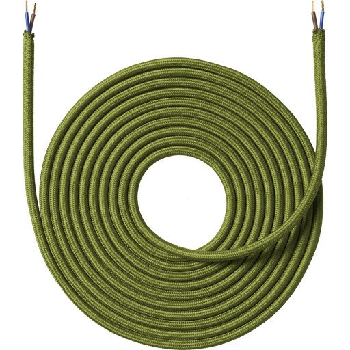 Nielsen Light Stoffledning 4m Olivengrønn 2x0,75 mm² Nielsen Light Stoffledning 4m Olivengrønn 2x0,75 mm²