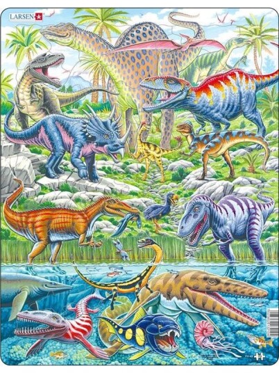 Larsen Puzzles Dinosaurs that fly run and dive Larsen Puzzles Dinosaurs that fly run and dive