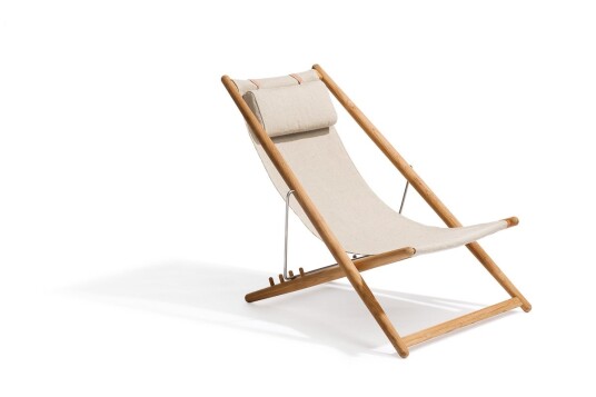Skargaarden H55 hvilestol Teak/beige Papyrus Beige