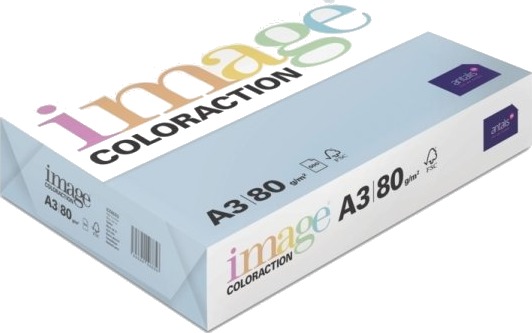 Image Coloraction Isbjerg/Bleg Isblå Kopipapir Træfri Ecf 80G/M2 420Mm X 297Mm A3 Bred Bane,