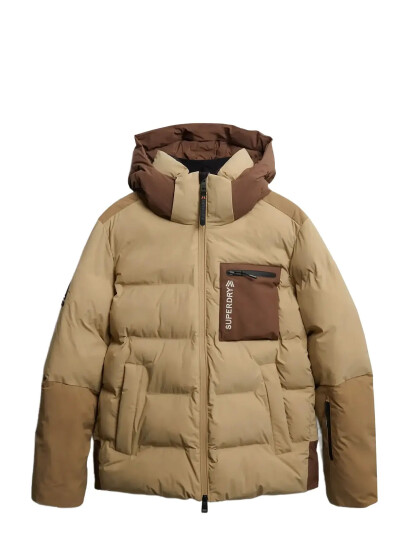 Superdry Sport Ski Sports Padded Block Jacket - Beige - XL Superdry Sport Ski Sports Padded Block Jacket - Beige - XL