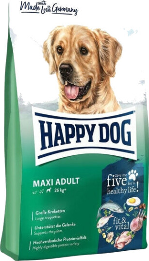 Happy Dog Fit & Vital Maxi Adult Hundefôr 14 kg - Hvetefritt med Omega-fettsyrer