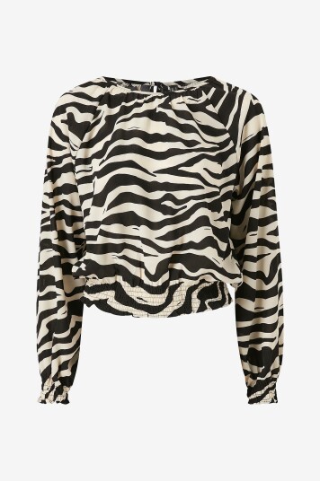 Vero Moda Bluse vmShilah Naja LS Short Top Wvn Beige