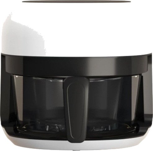 Sponge Airfryer 1000W, 4L glasskurv Svart/Hvit Sponge Airfryer 1000W, 4L glasskurv Svart/Hvit