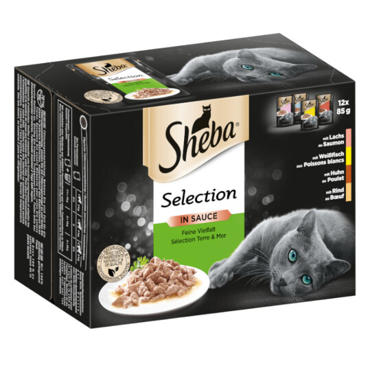 Sheba Økonomipakke: Selection I Saus 48 X 85 G Porsjonsposer Selection I Saus Fint Mangfold