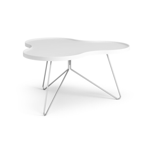Swedese Flower Mono Sofabord 90x84 Hvit/Krom Swedese Flower Mono Sofabord 90x84 Hvit/Krom