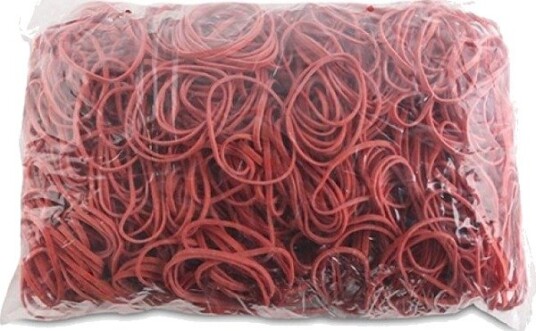 Office Products Viskelær Til Oppskrifter Office Products, Diameter 50 Mm, 1,5X3 Mm, 60 % Gummi, 1000 G, Bøtte/Pakning, Røde