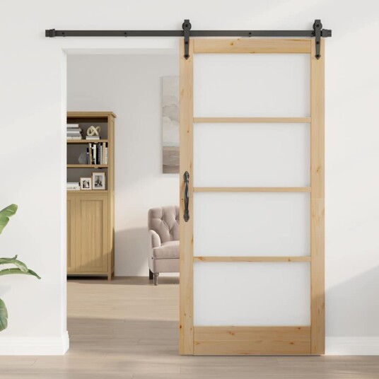 vidaXL Innvendig Dør med Glass "ORKDAL" 93x202x4 cm Massivt Tre Furu