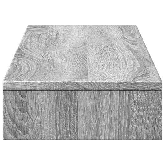 Skjermhylle grå sonoma 100x27x10 cm konstruert tre