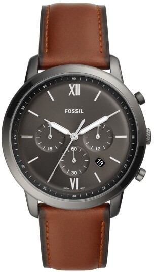 Fossil Herreklokke FS5512 Neutra Chrono Grå/Lær Ø44 mm