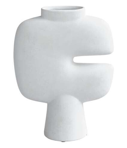 Tribal vase medio 30 cm, bone white