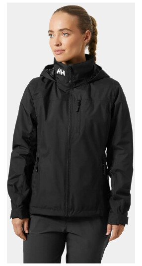 Helly Hansen Women’s Crew Hooded Midlayer Sailing Jacket 2.0 Svart L